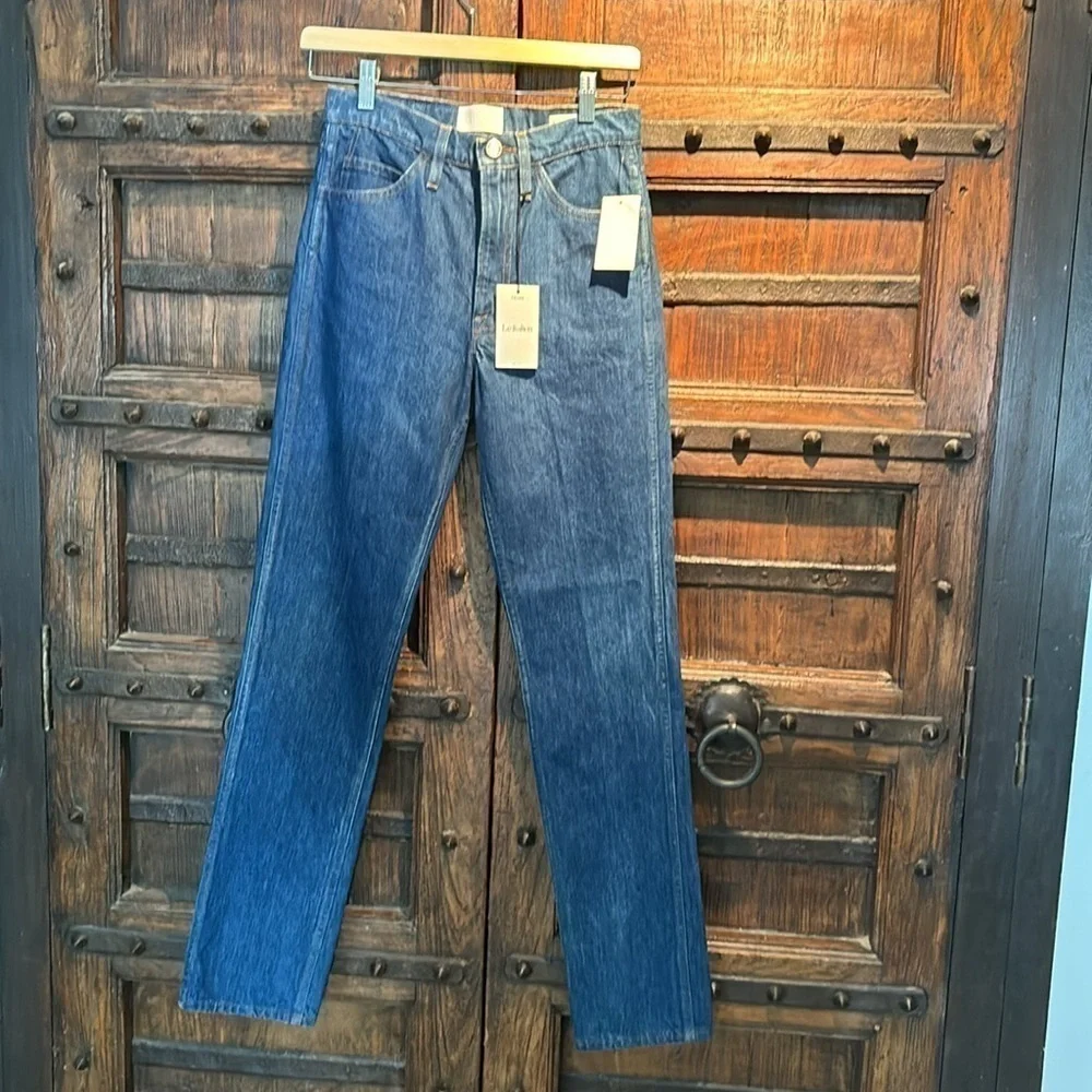 NWT Frame Le Italien Straight Jean in Vintage Blue 24 - Picture 12 of 16